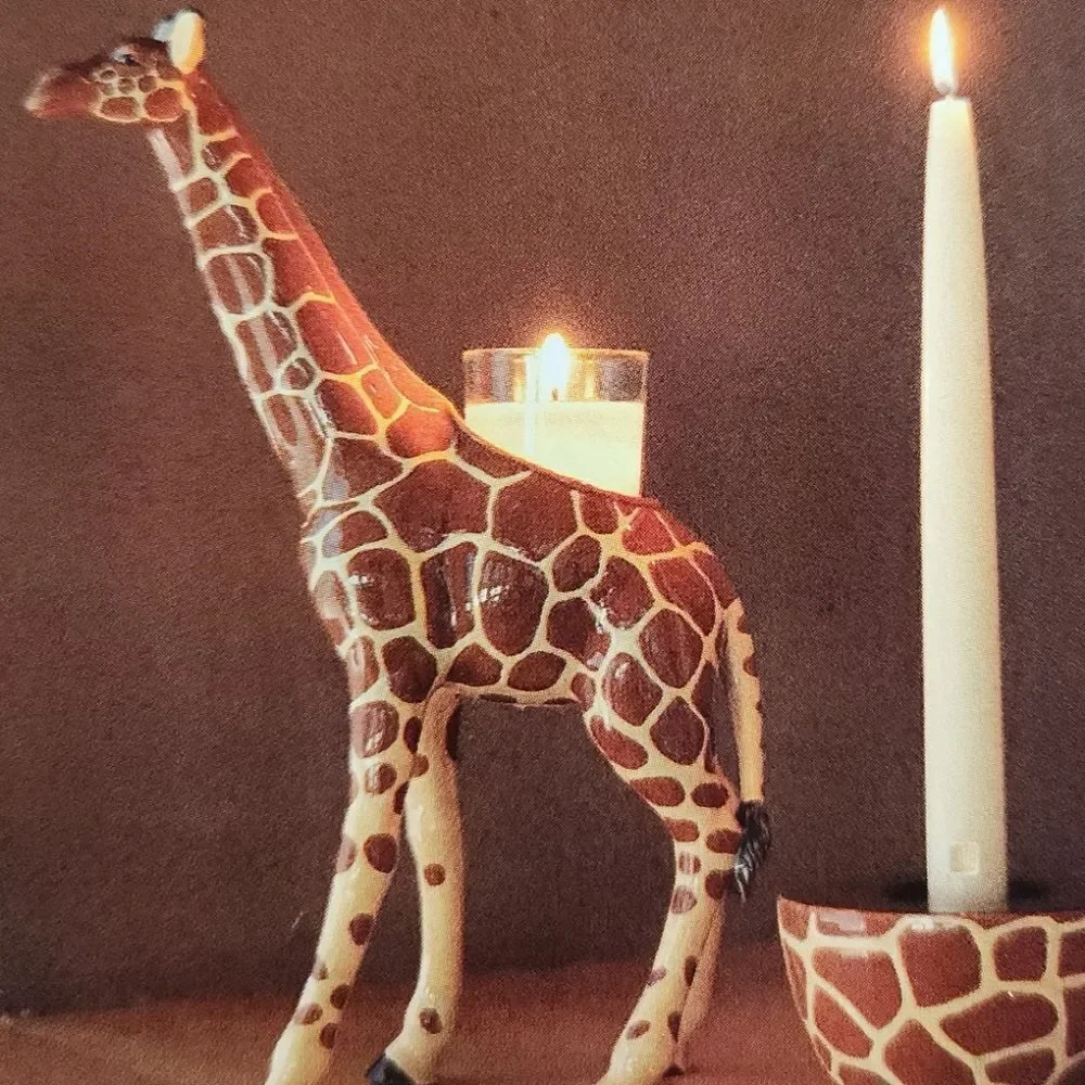 💜PartyLite Giraffe African Inspiration Tealight/Votive Candle Holder